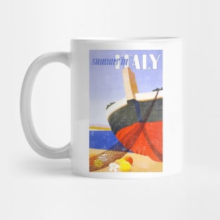 Vintage Travel Poster for Summer Vacation in Italy Mug